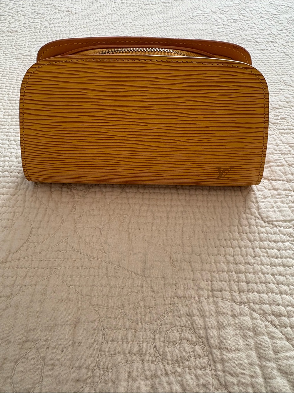 Louis Vuitton Epi Dauphine PM Cosmetic Pouch — Tassil Yellow Purple Vintage